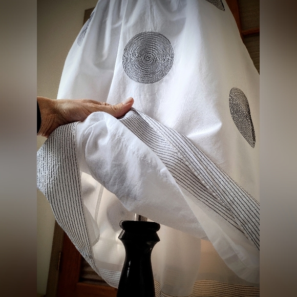 EUC Talbots Fully Lined 100% Cotton Skirt, Fit n Flare, Black & White, Size 10 - Picture 9 of 12